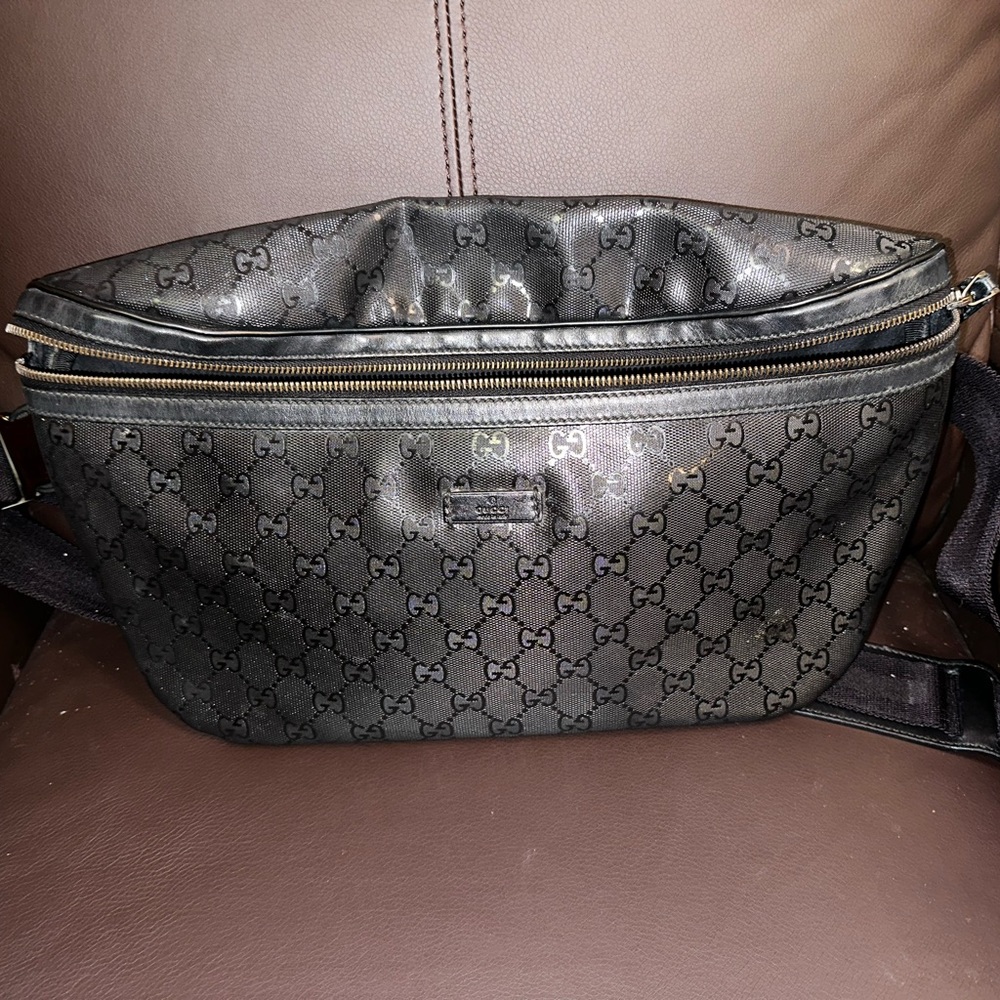 Real gucci big belt bag